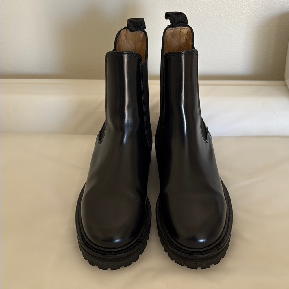 Black Leather Chelsea Boots